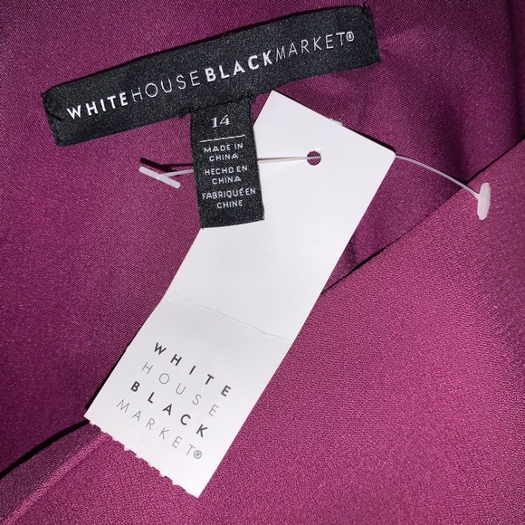 WHITE HOUSE BLACK MARKET NWT one shoulder blouse size 14 wedding guest - Picture 5 of 9
